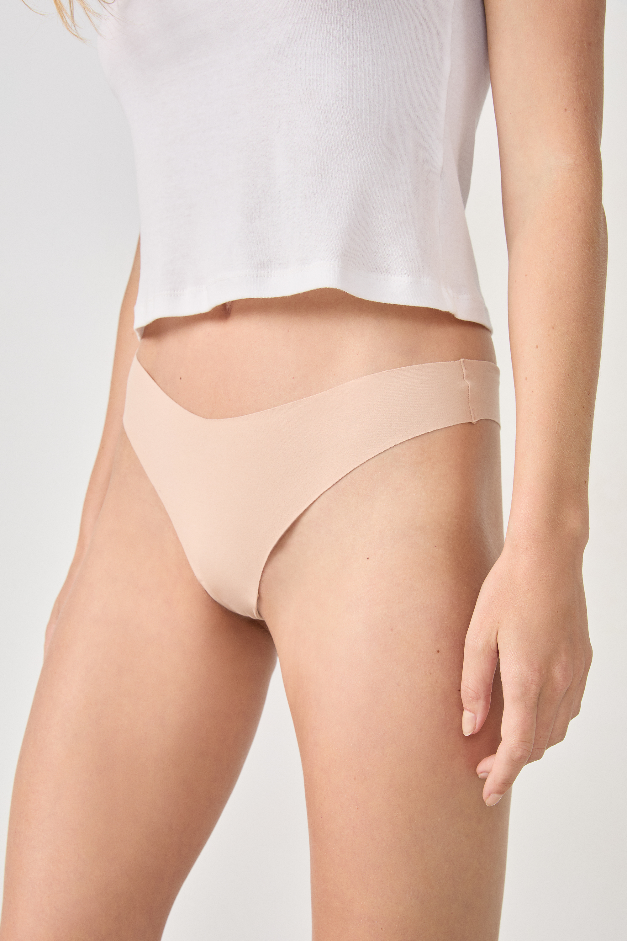 Tanga sans coutures en coton