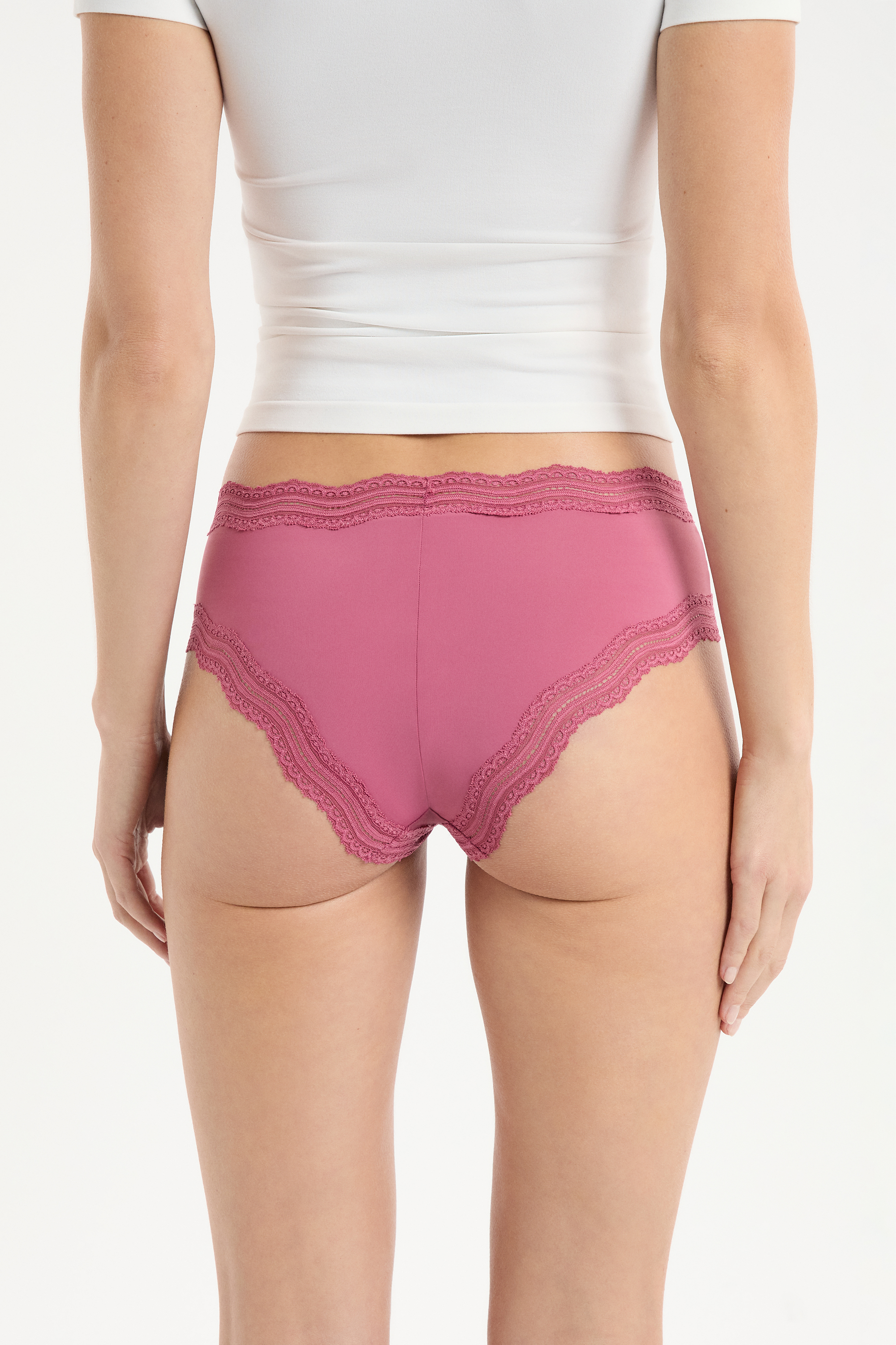 Boyshort avec dentelle en microfibre