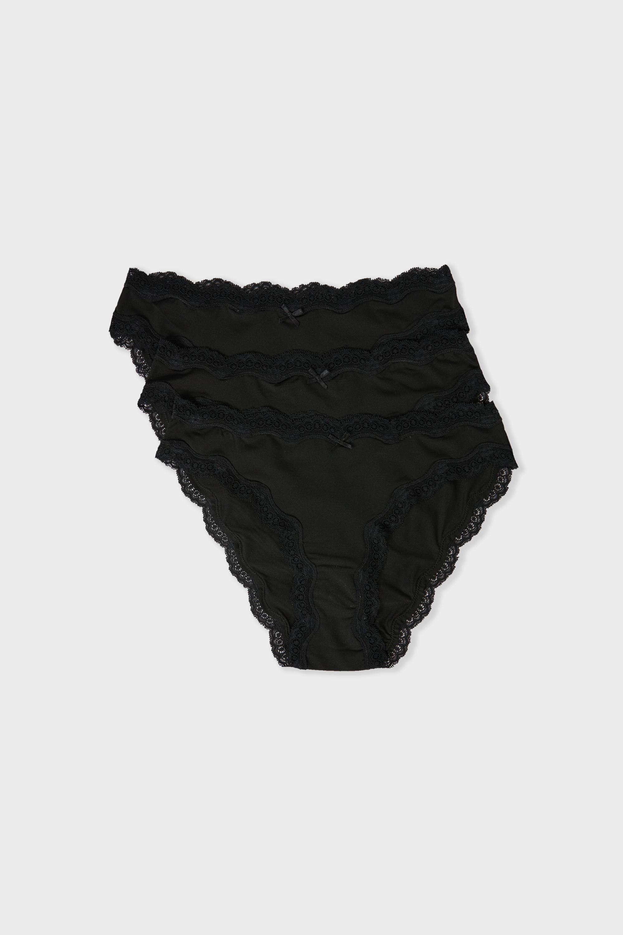 Lot de 3 culottes en coton et dentelle
