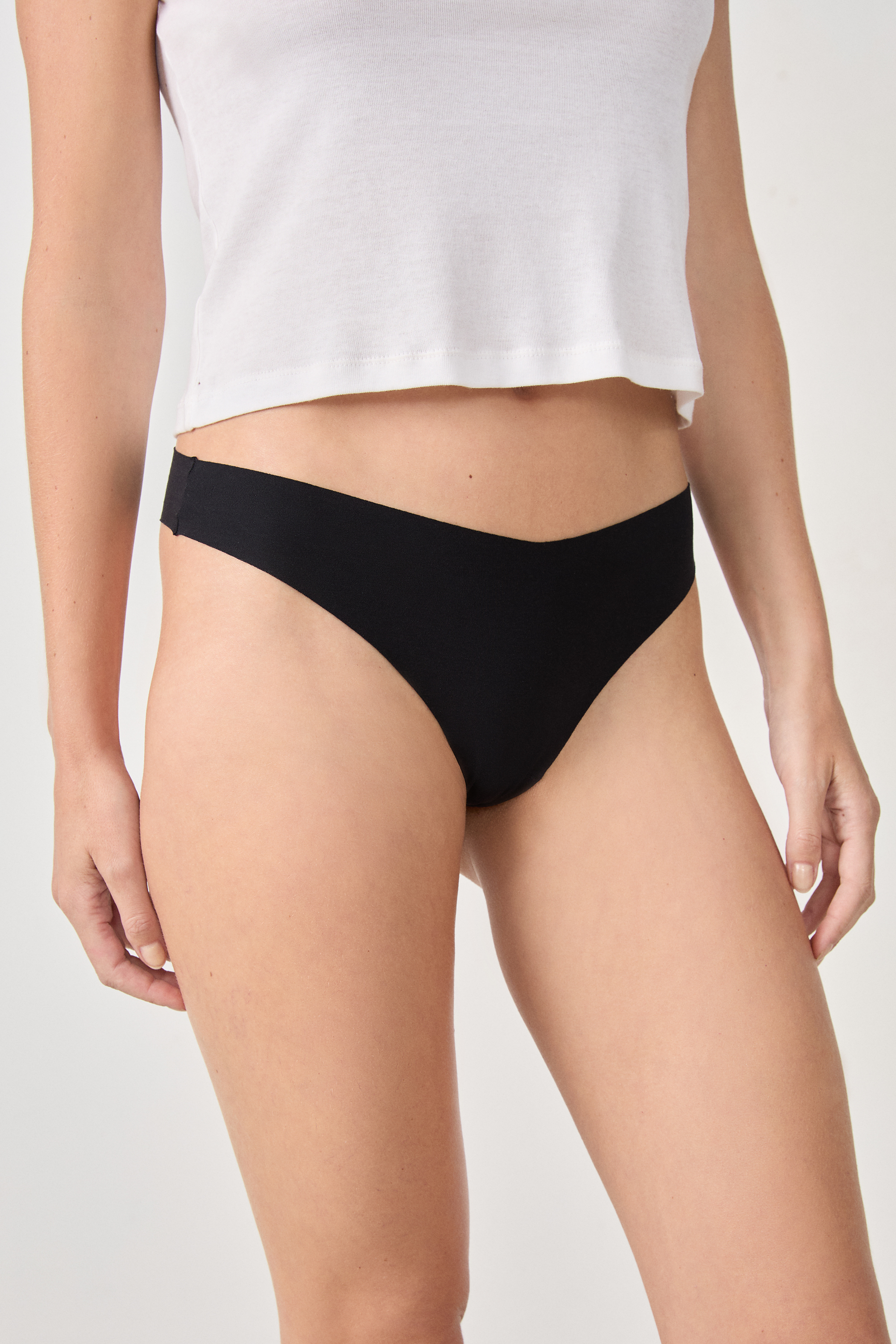 Tanga sans coutures en coton